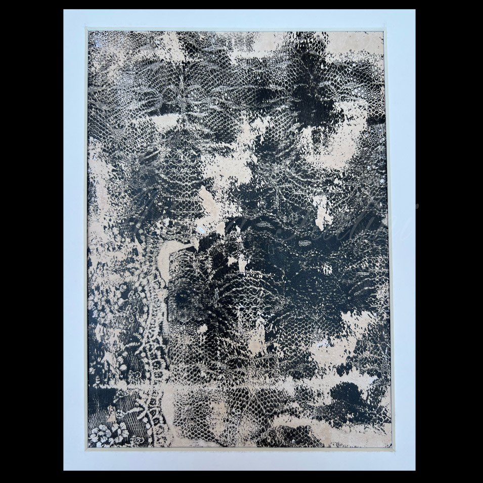 Painting titled 'Broccato design 2.' by Monica Fallini