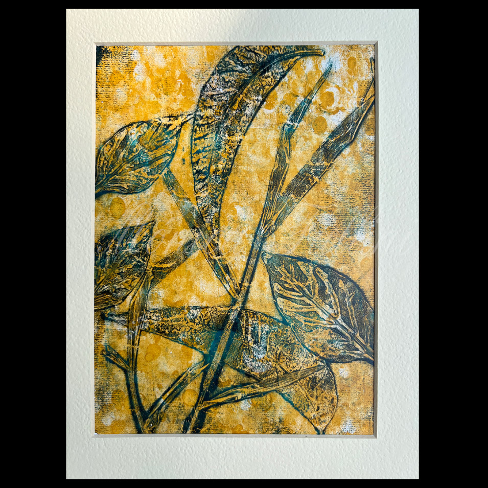 Painting titled 'Rain in the garden.' by Monica Fallini