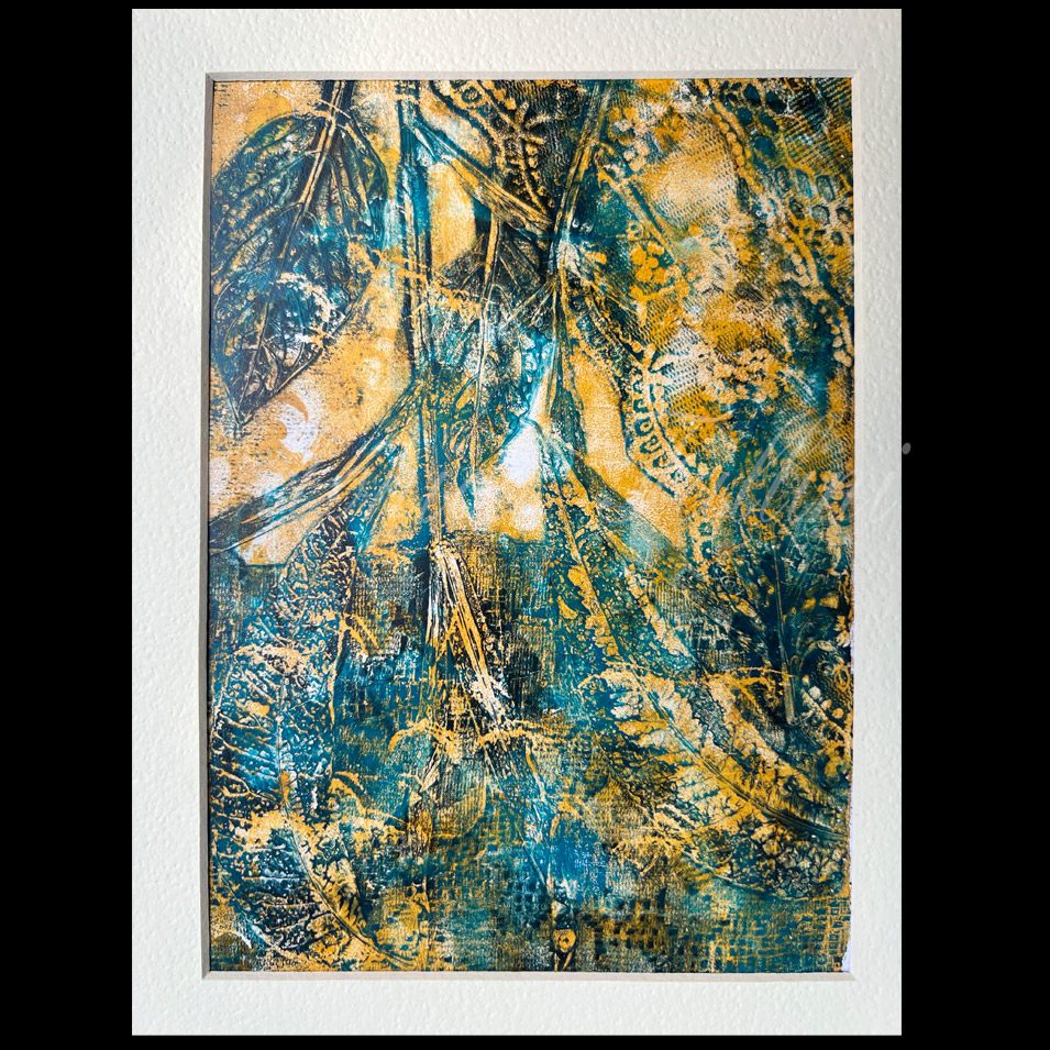 Painting titled 'Autumn in her garden.' by Monica Fallini