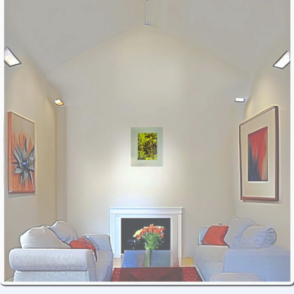 Painting titled 'Morning chat.' by Monica Fallini