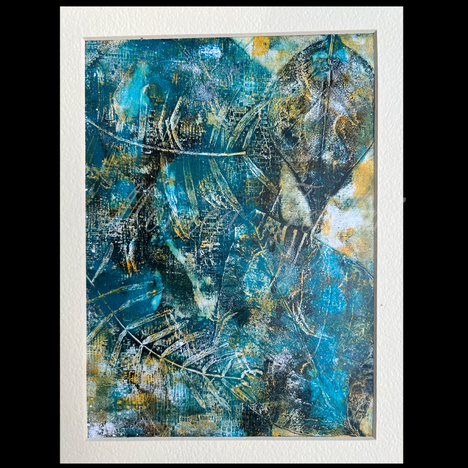 Painting titled 'Blue sky reflections.' by Monica Fallini