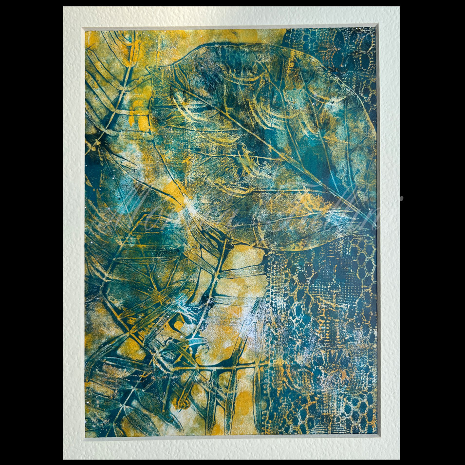 Painting titled 'Behind the curtain.' by Monica Fallini