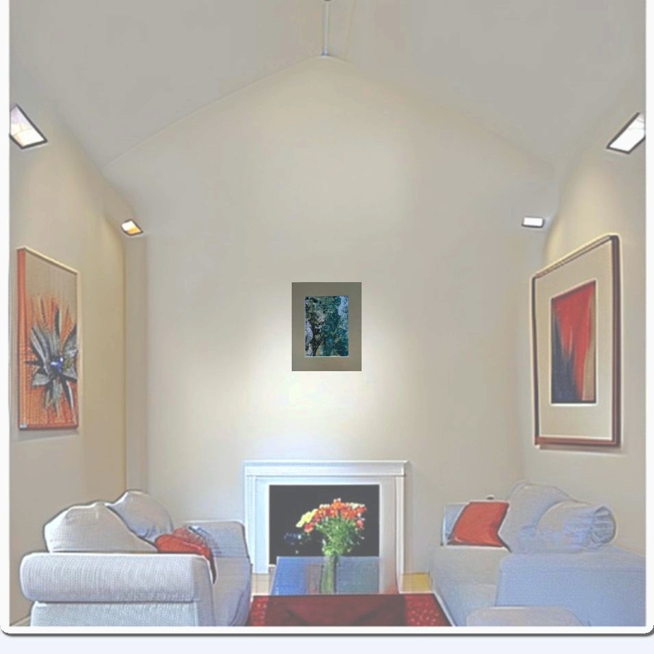 Painting titled 'Through the window.' by Monica Fallini