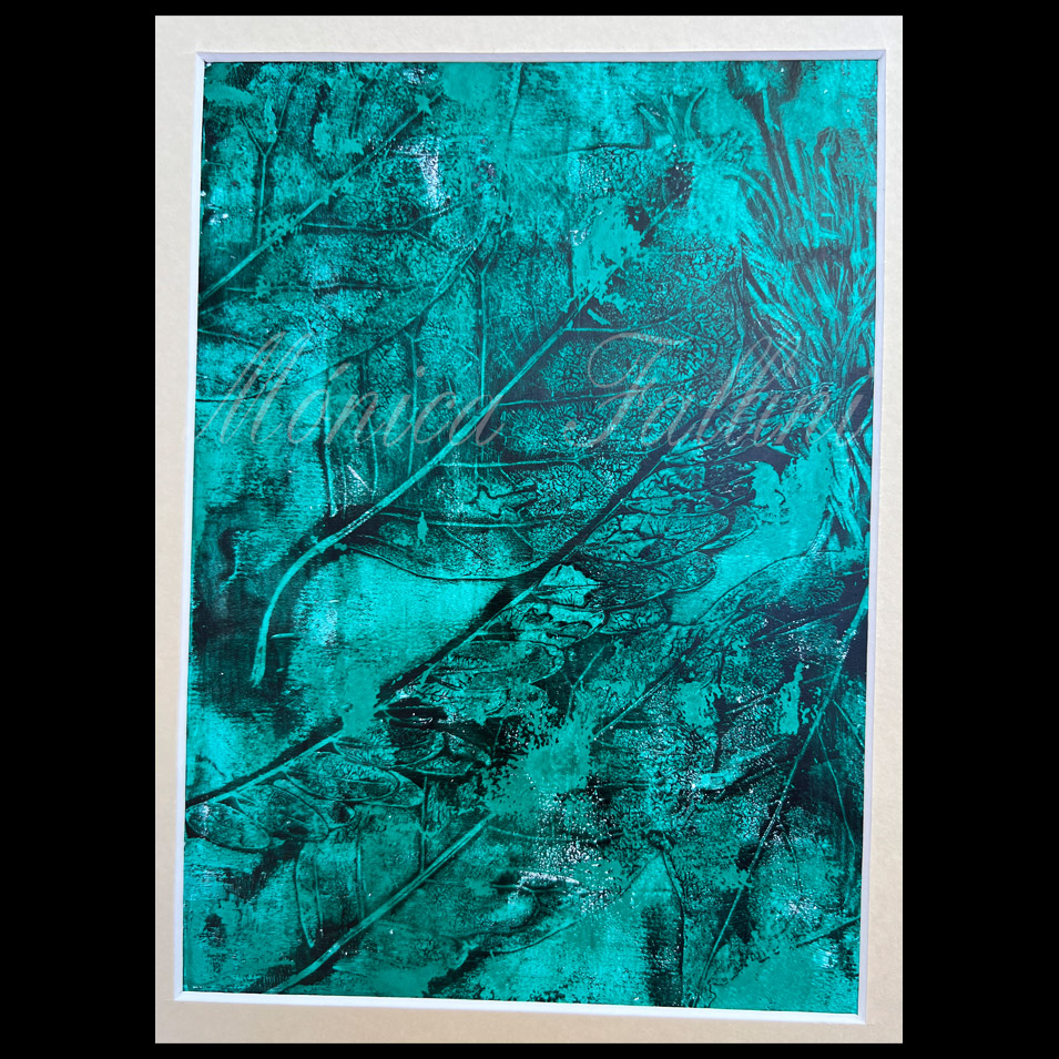 Painting titled 'Night in the garden.' by Monica Fallini