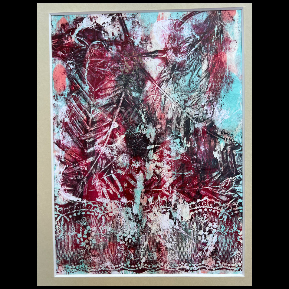 Painting titled 'Dance, in the garden.' by Monica Fallini
