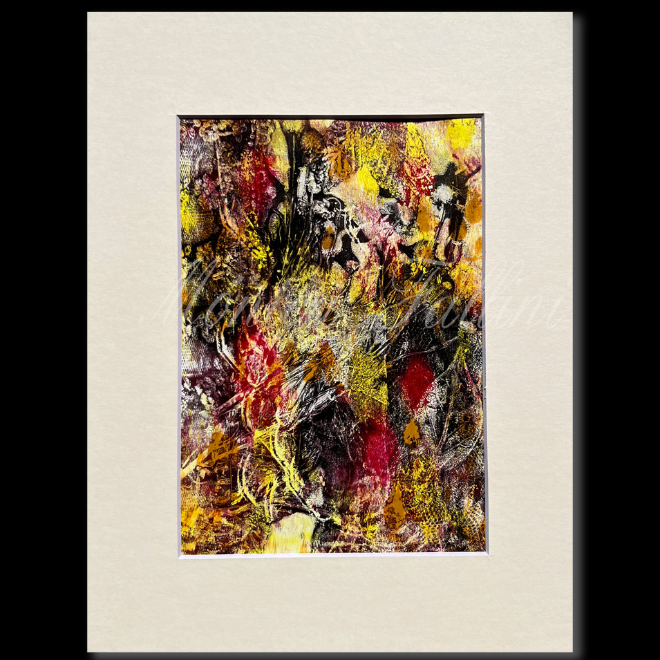 Painting titled 'Movement in the garden.' by Monica Fallini
