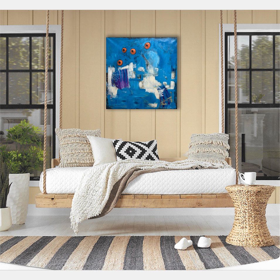Painting titled 'Abstraction #24001' by Monica Fallini