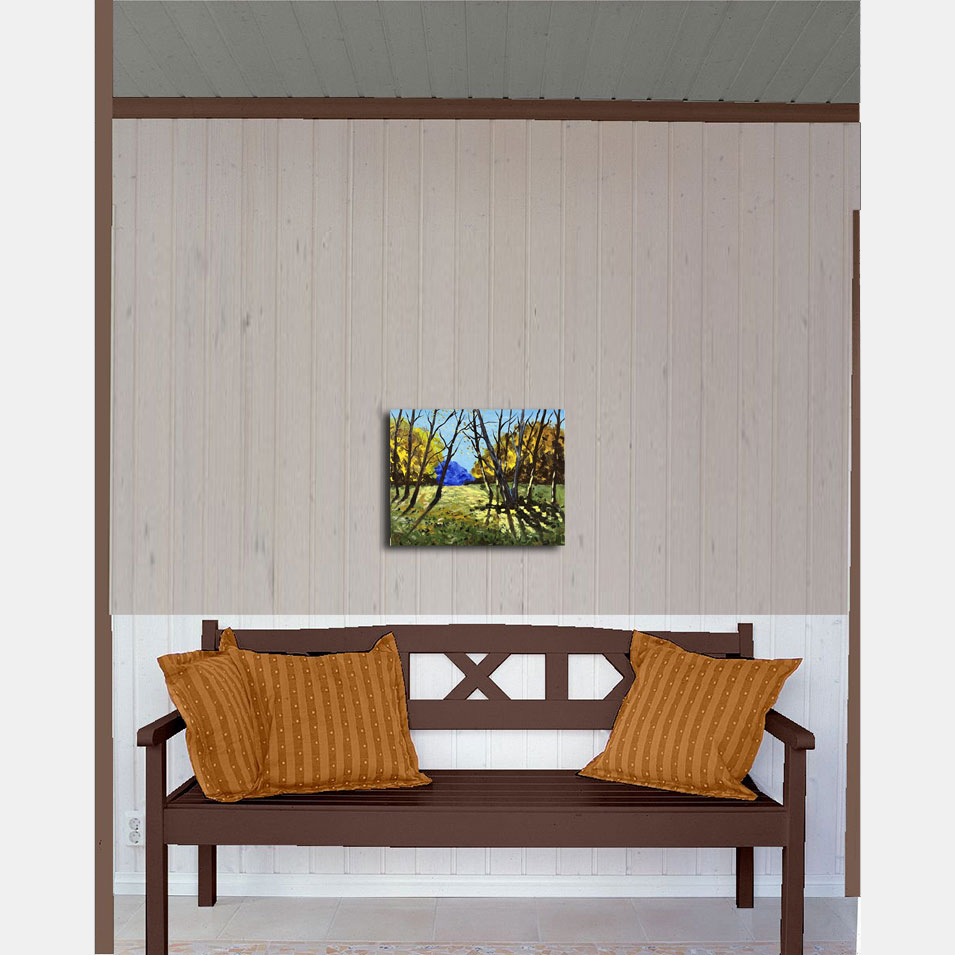 Painting titled 'In the woods, study.' by Monica Fallini