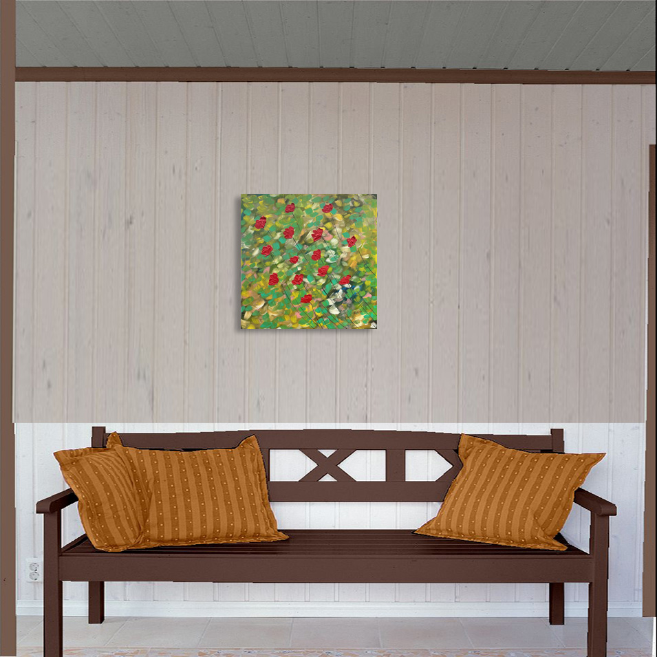 Painting titled 'In the green prairie.' by Monica Fallini