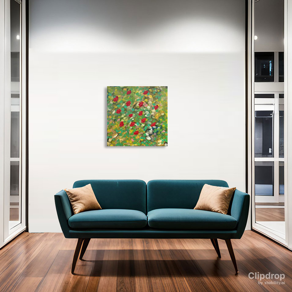 Painting titled 'In the green prairie.' by Monica Fallini