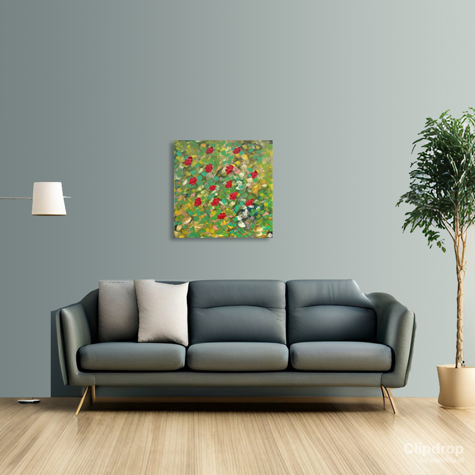 Painting titled 'In the green prairie.' by Monica Fallini
