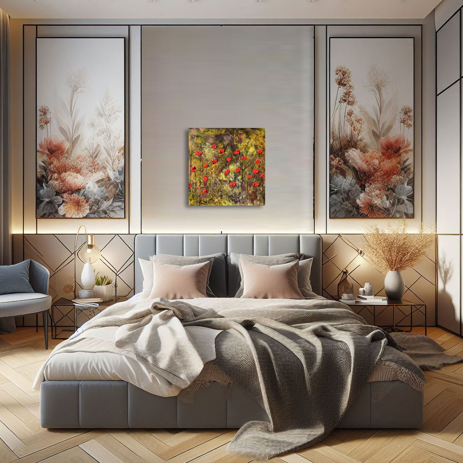 Painting titled 'Burst of life!' by Monica Fallini