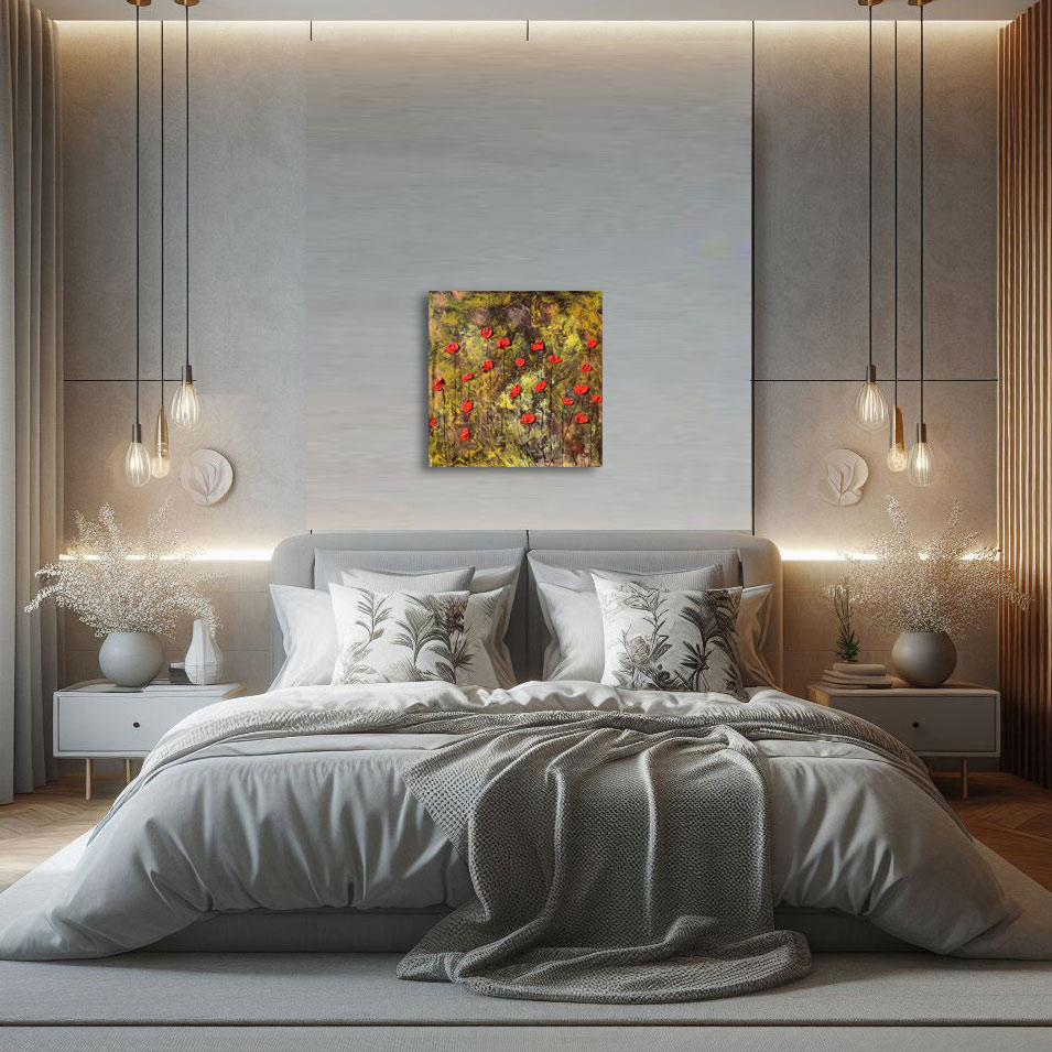 Painting titled 'Burst of life!' by Monica Fallini