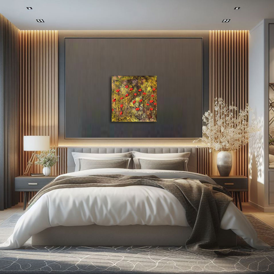 Painting titled 'Burst of life!' by Monica Fallini