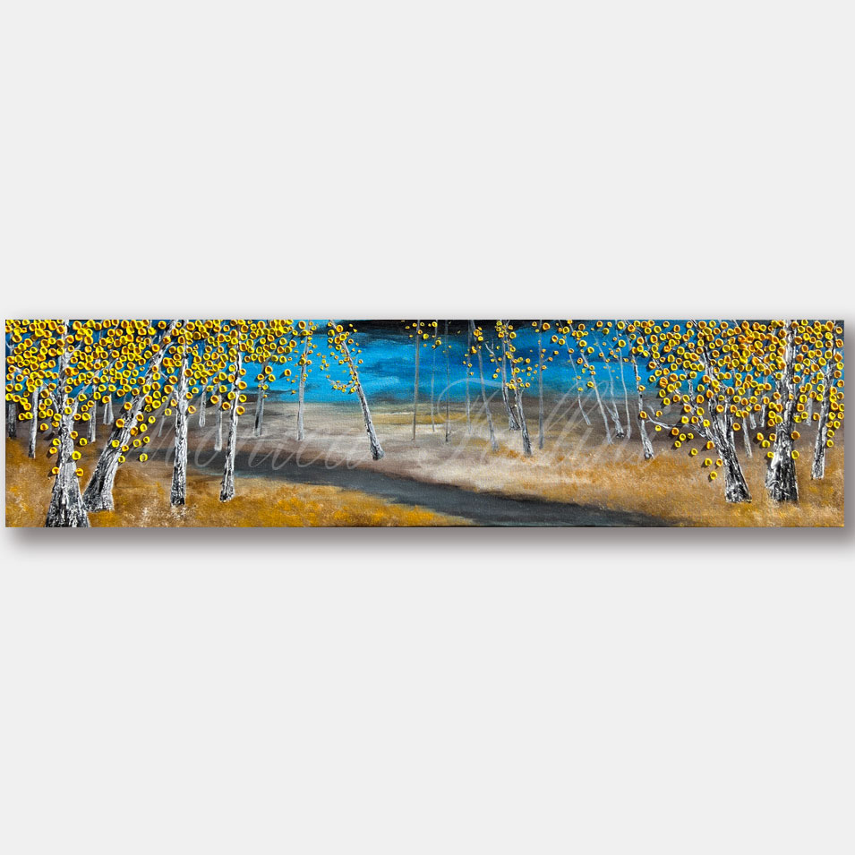 Painting titled 'Stormy nights in the forest #2' by Monica Fallini