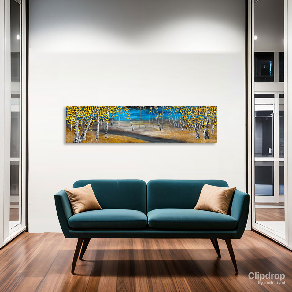 Painting titled 'Stormy nights in the forest #2' by Monica Fallini