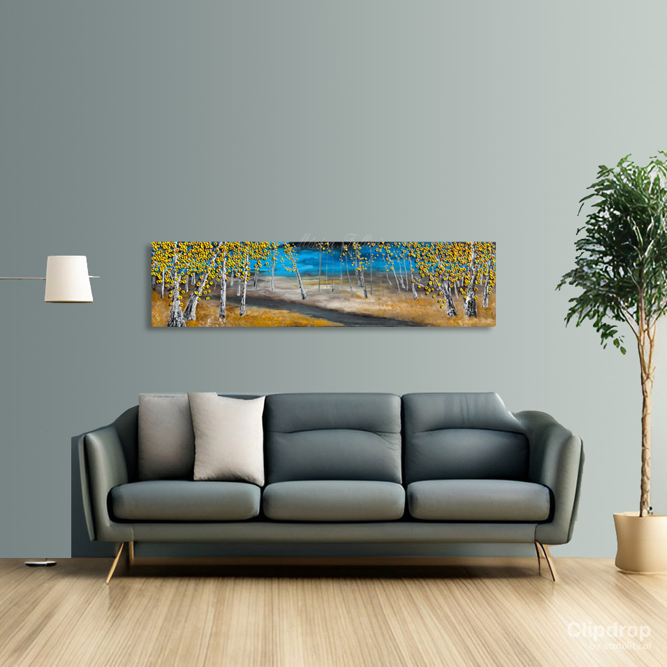 Painting titled 'Stormy nights in the forest #2' by Monica Fallini