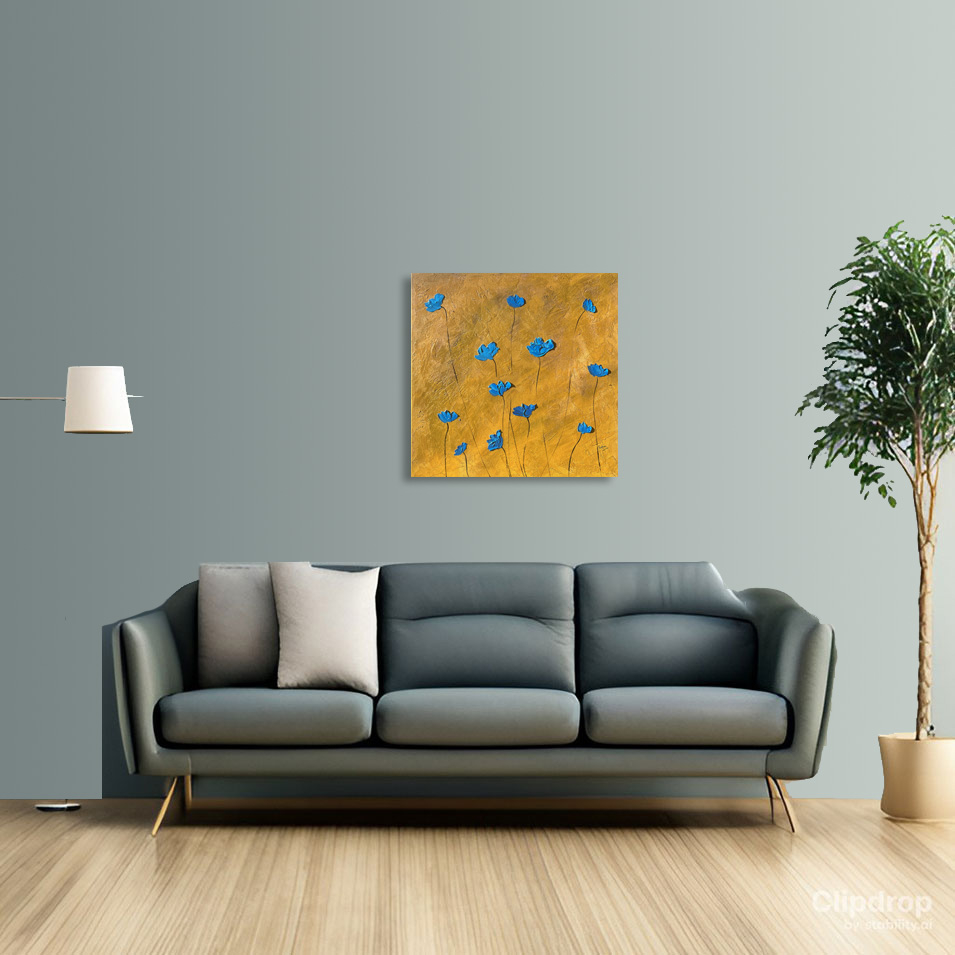 Painting titled 'Together, growing tall.' by Monica Fallini