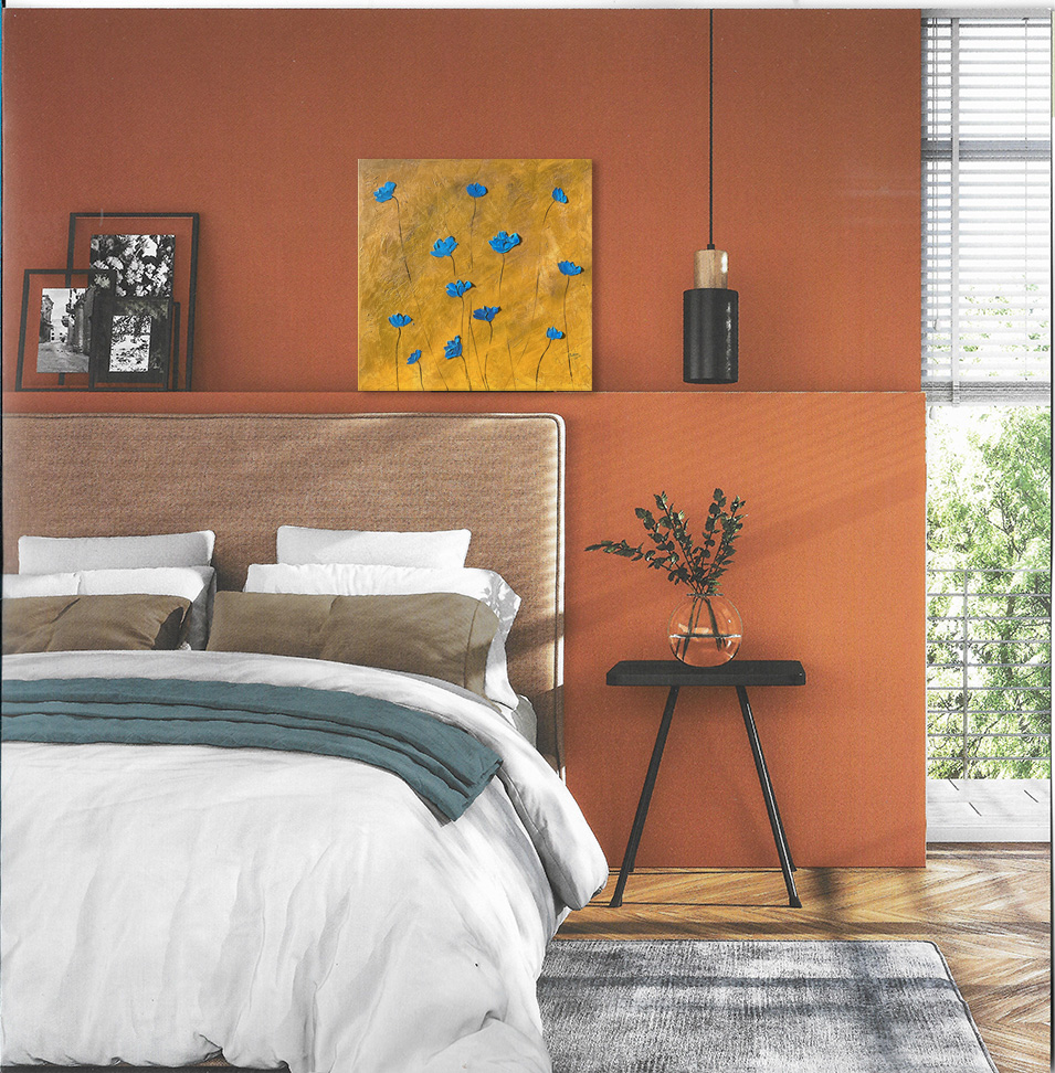 Painting titled 'Together, growing tall.' by Monica Fallini