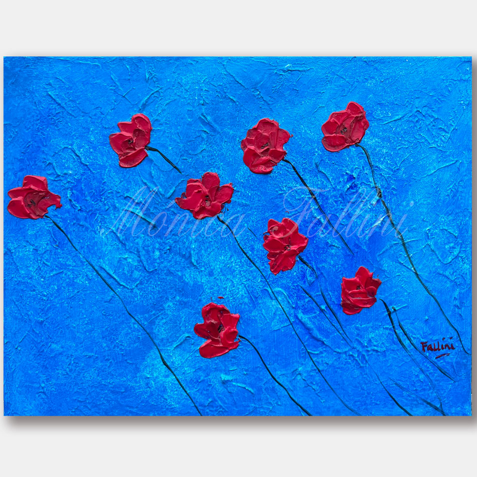 Painting titled 'Blue sky.' by Monica Fallini