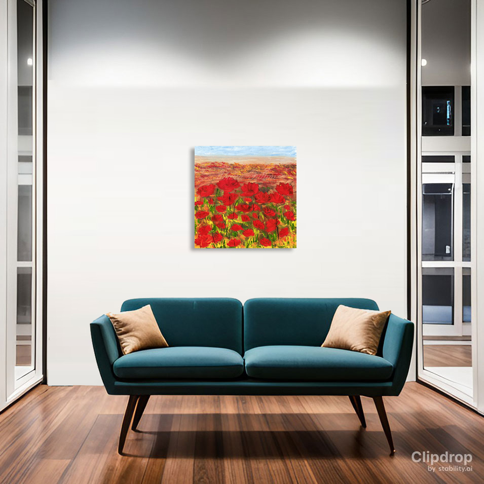 Painting titled 'Wild Poppies feelings.' by Monica Fallini