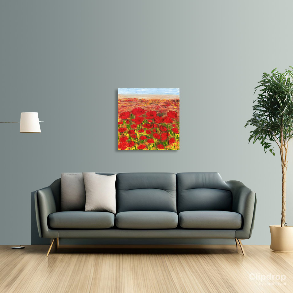 Painting titled 'Wild Poppies feelings.' by Monica Fallini
