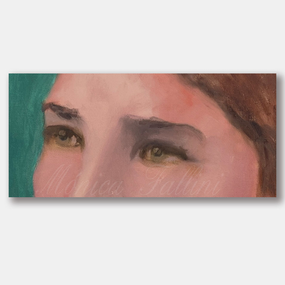 Painting titled 'Portrait of Maria Silvina.' by Monica Fallini