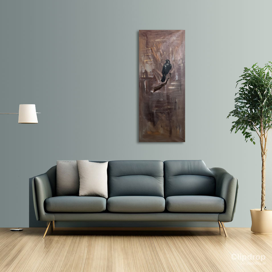 Painting titled 'Familiar sentinel.' by Monica Fallini