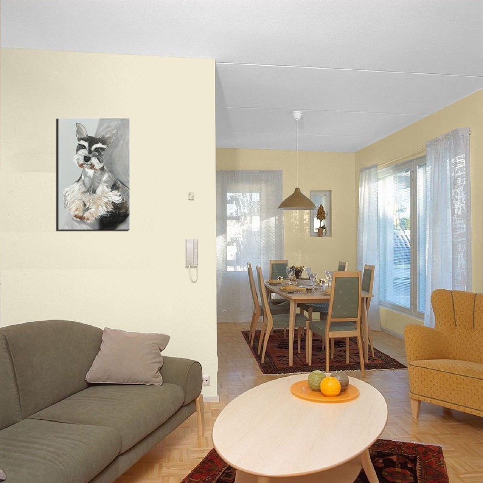 Painting titled 'Sophie, dog portrait.' by Monica Fallini