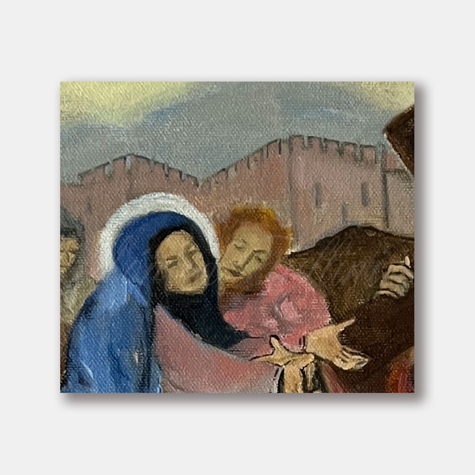 Painting titled 'Station of the Cross IV' by Monica Fallini