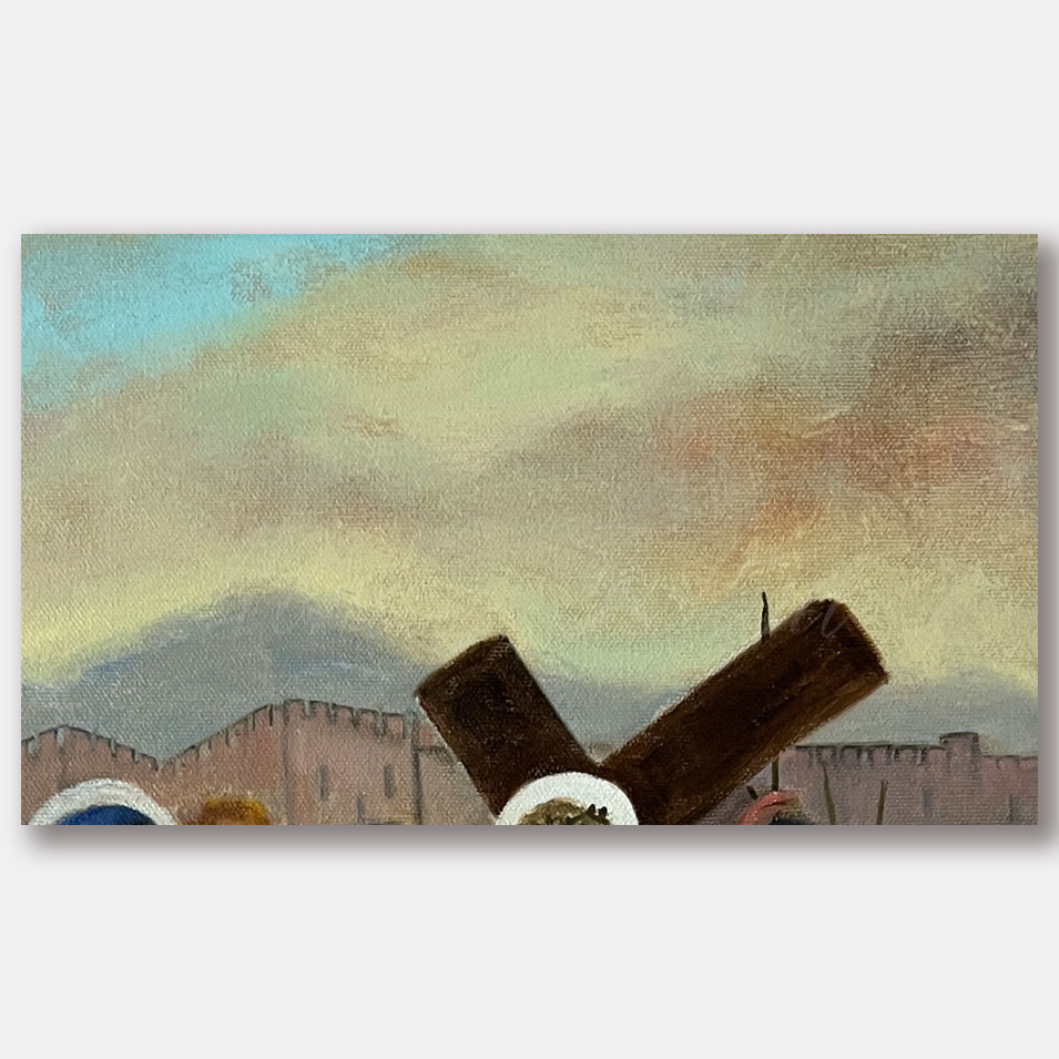 Painting titled 'Station of the Cross IV' by Monica Fallini