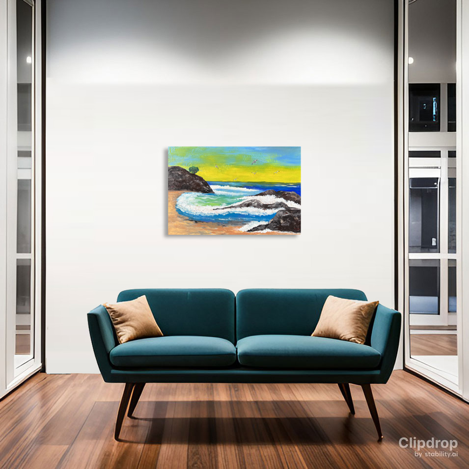 Painting titled 'God's Providence, memories of the sea.' by Monica Fallini