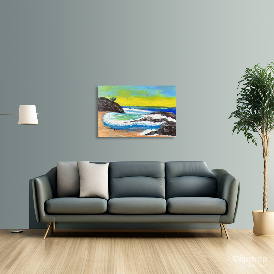 Painting titled 'God's Providence, memories of the sea.' by Monica Fallini