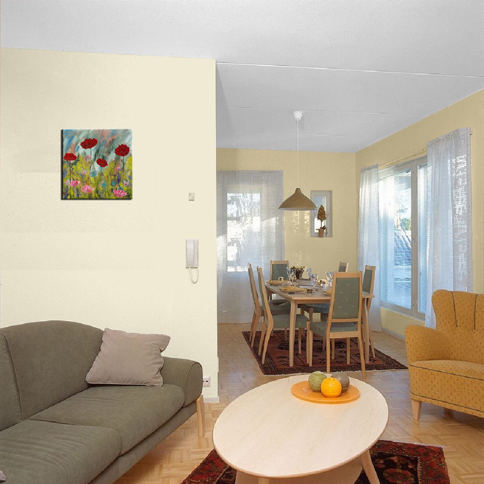 Painting titled 'Night falling in my garden.' by Monica Fallini