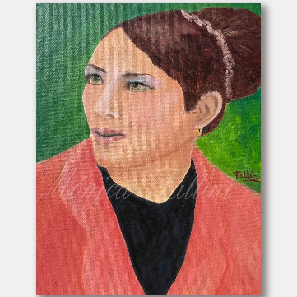 Painting titled 'Portrait study.' by Monica Fallini