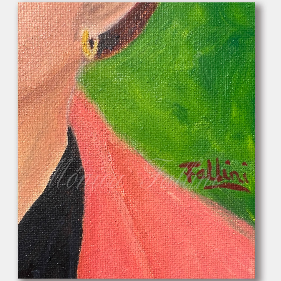 Painting titled 'Portrait study.' by Monica Fallini