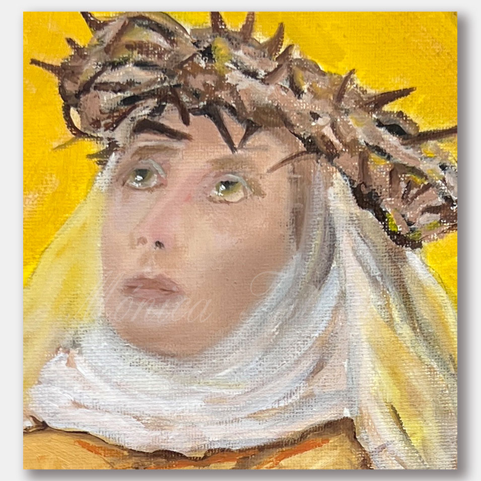 Painting titled 'Saint Catherine of Siena.' by Monica Fallini