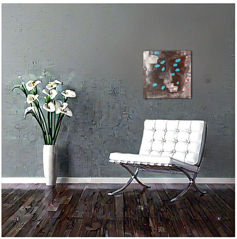 Painting titled 'Poppies in the alley.' by Monica Fallini