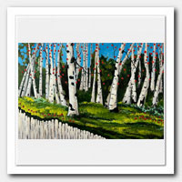 Colorado Aspen landscape with fence.