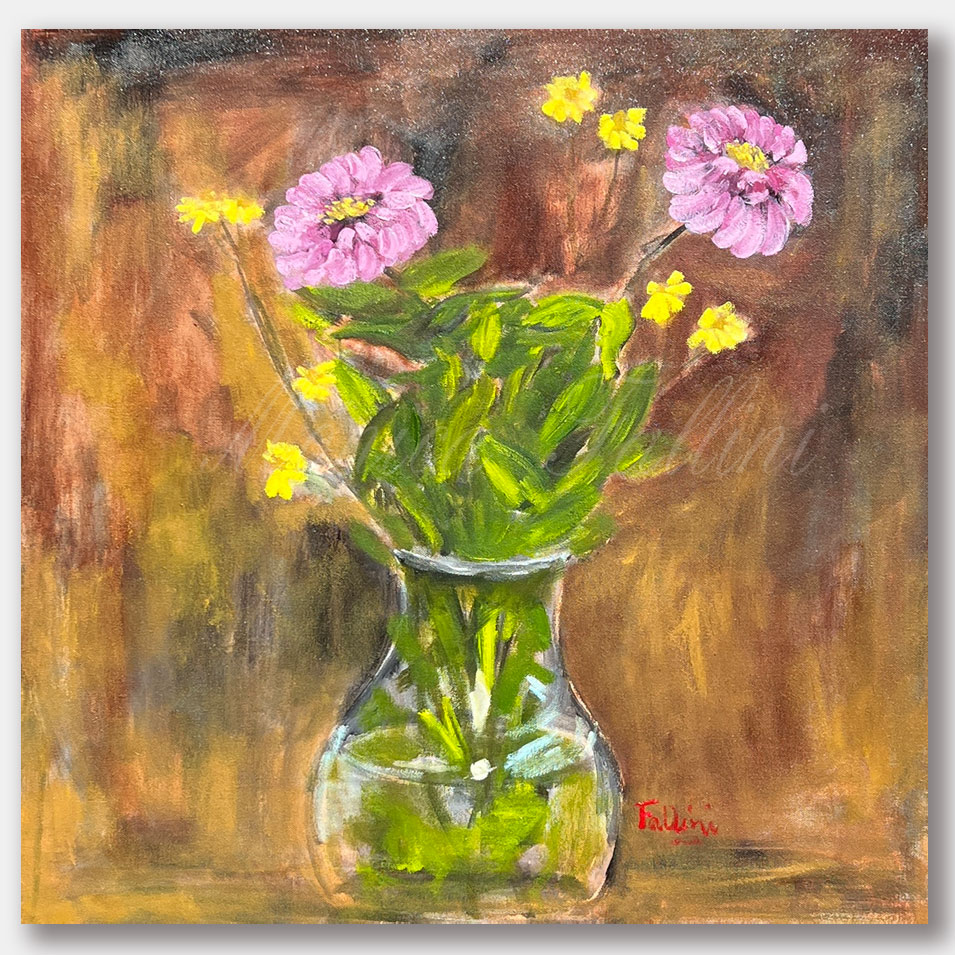 Painting titled 'Floral study.' by Monica Fallini