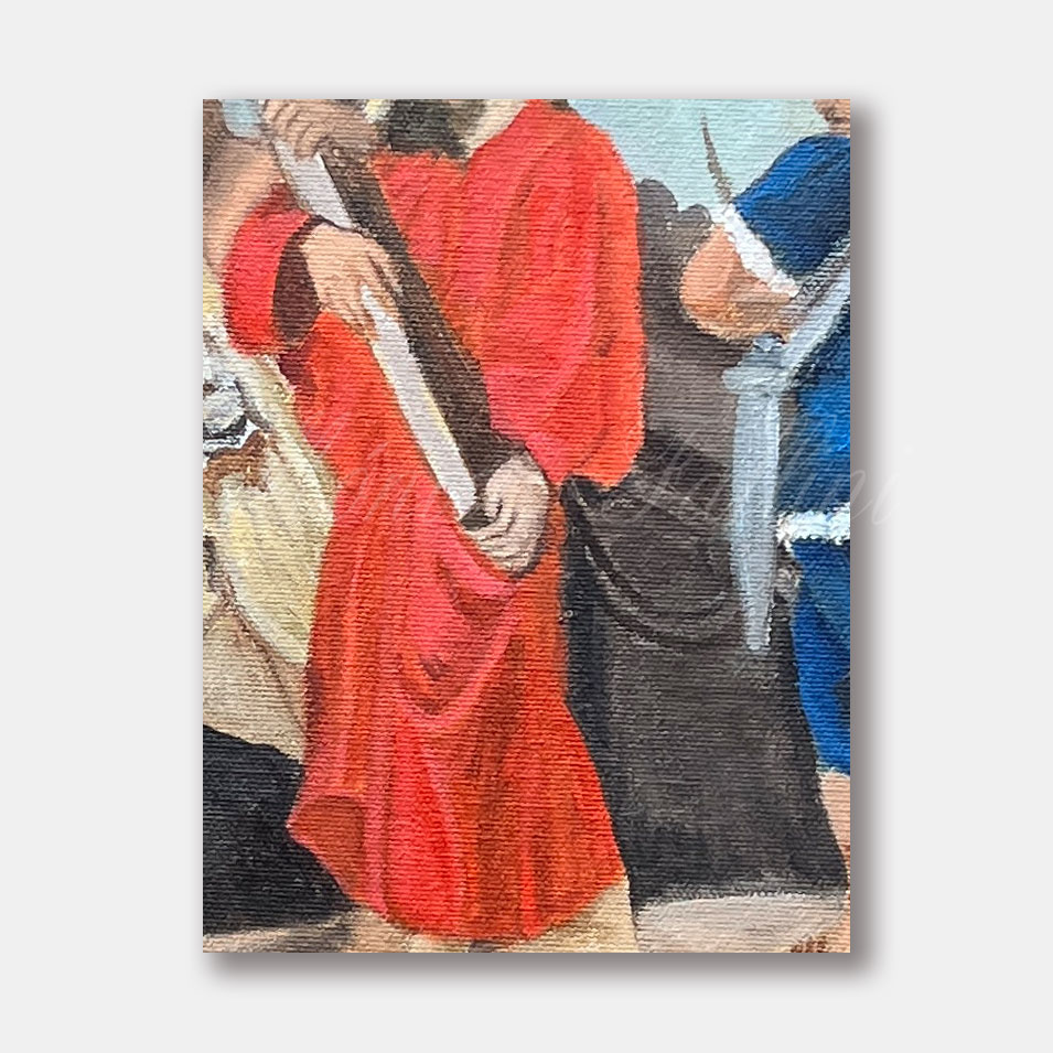 Painting titled 'Station of the Cross V' by Monica Fallini