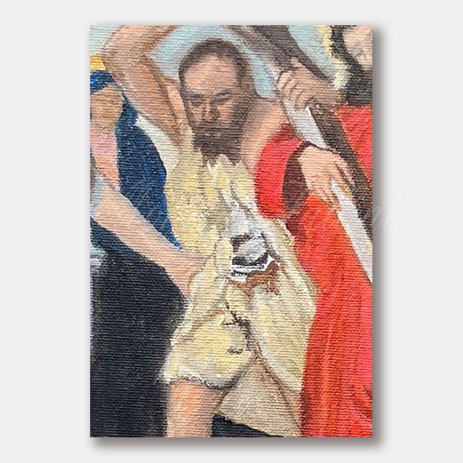 Painting titled 'Station of the Cross V' by Monica Fallini