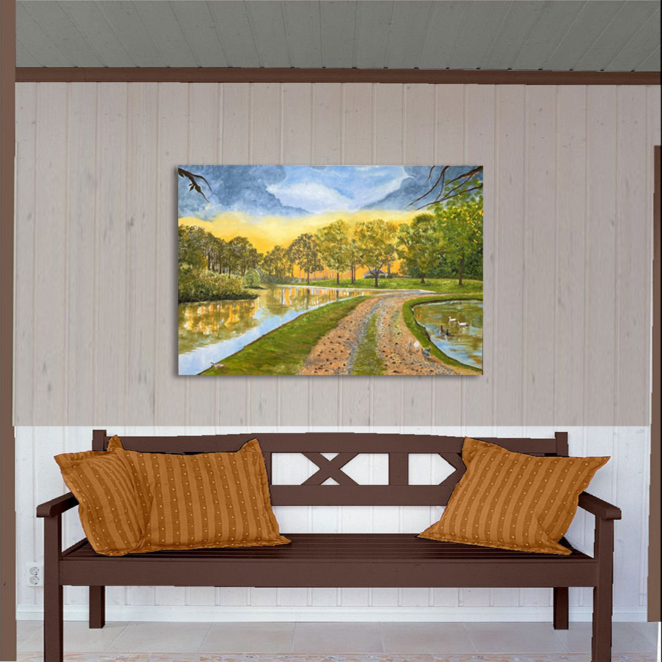 Painting titled 'Our cherished place. Commissioned painting.' by Monica Fallini