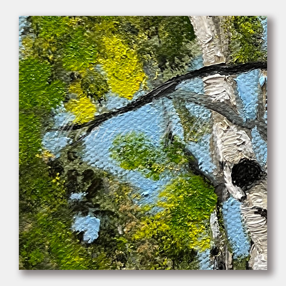 Painting titled 'Into the Aspen forest.' by Monica Fallini