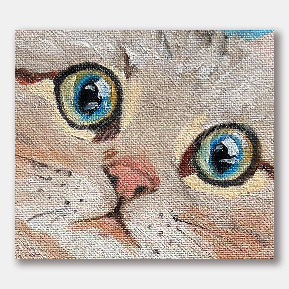 Painting titled 'Curious kitten.' by Monica Fallini