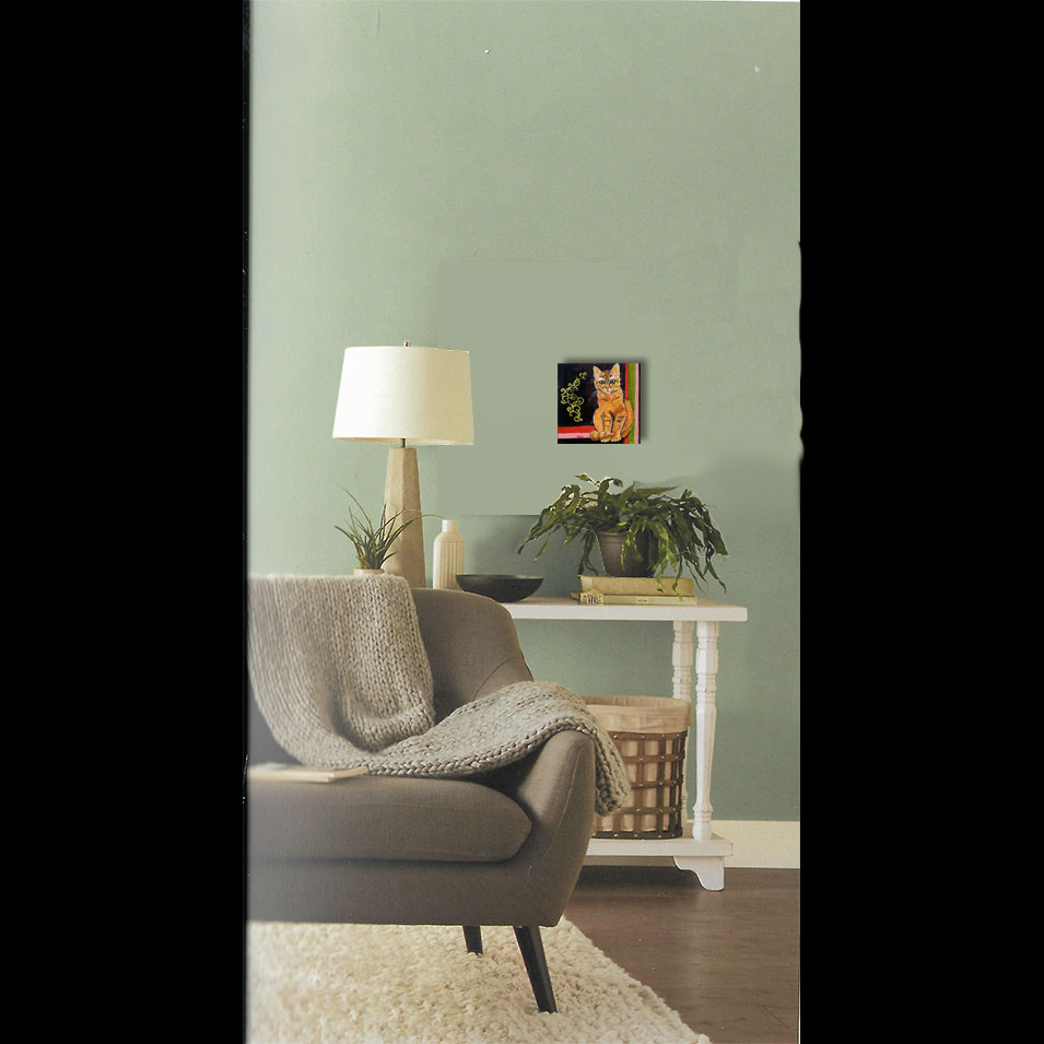 Painting titled 'Cat design.' by Monica Fallini
