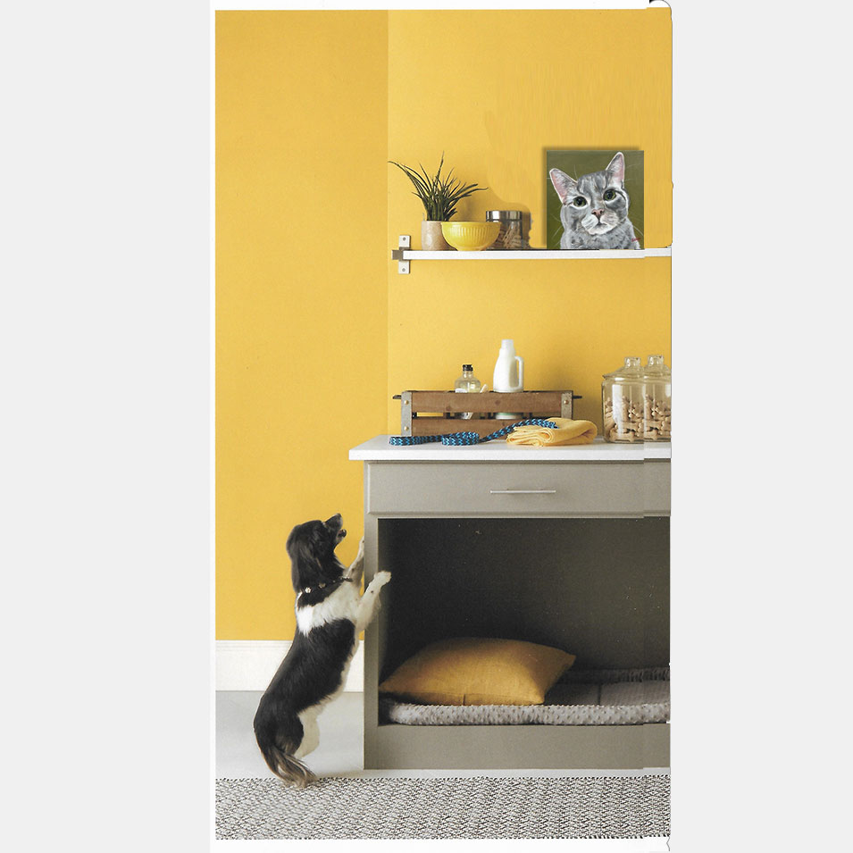 Painting titled 'Cat portrait.' by Monica Fallini