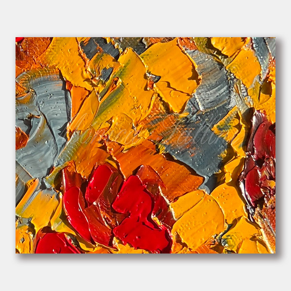 Painting titled 'Poppies after the rain.' by Monica Fallini