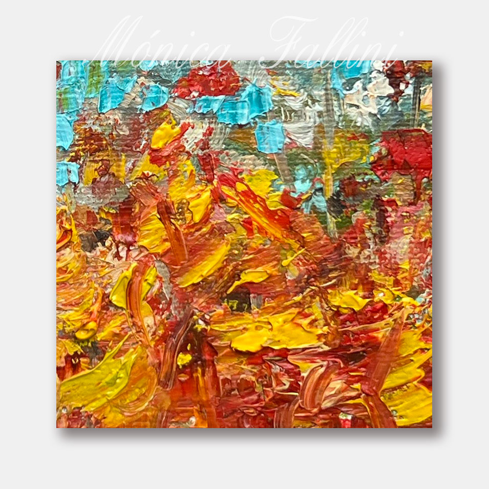 Painting titled 'In the wild garden.' by Monica Fallini