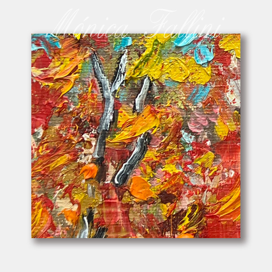 Painting titled 'In the wild garden.' by Monica Fallini